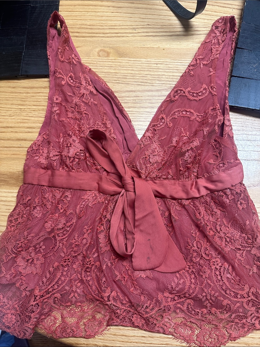 Free People Lace Tie-Front Tank Top